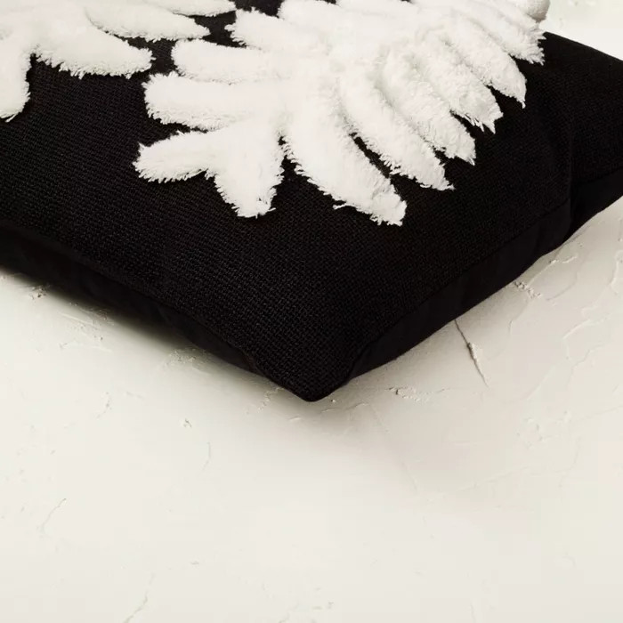 Tufted Three Christmas Trees Lumbar Throw Pillow Black - Opalhouse™ designed with Jungalow&... | Target