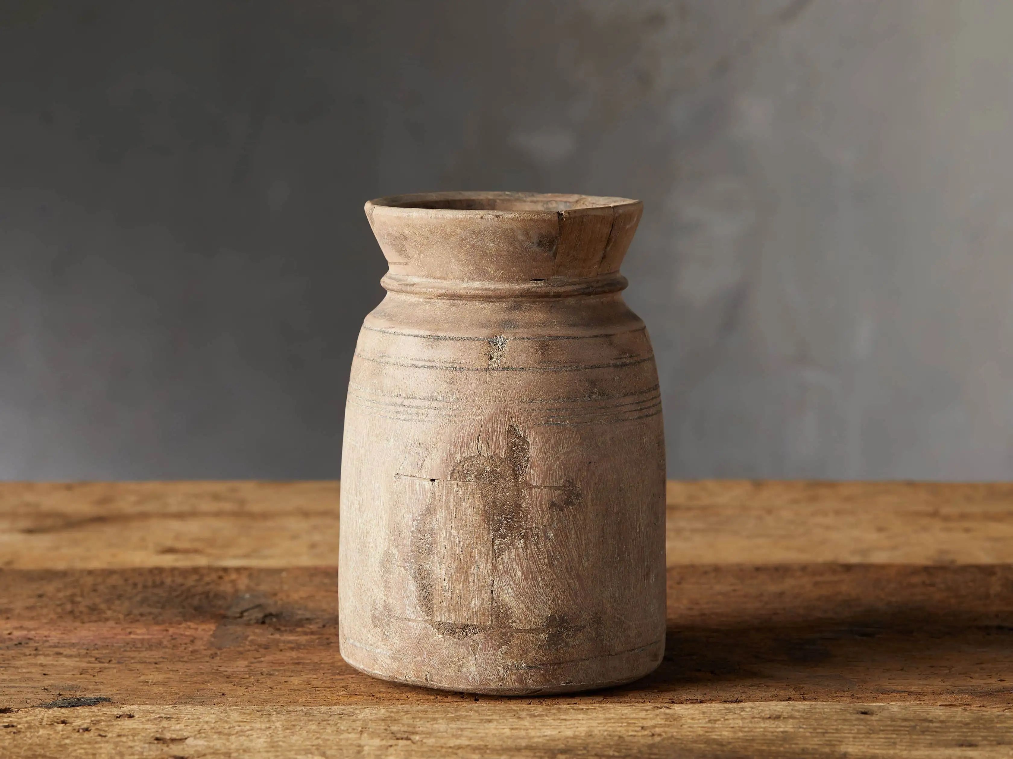 Small Reclaimed Wood Vase | Arhaus