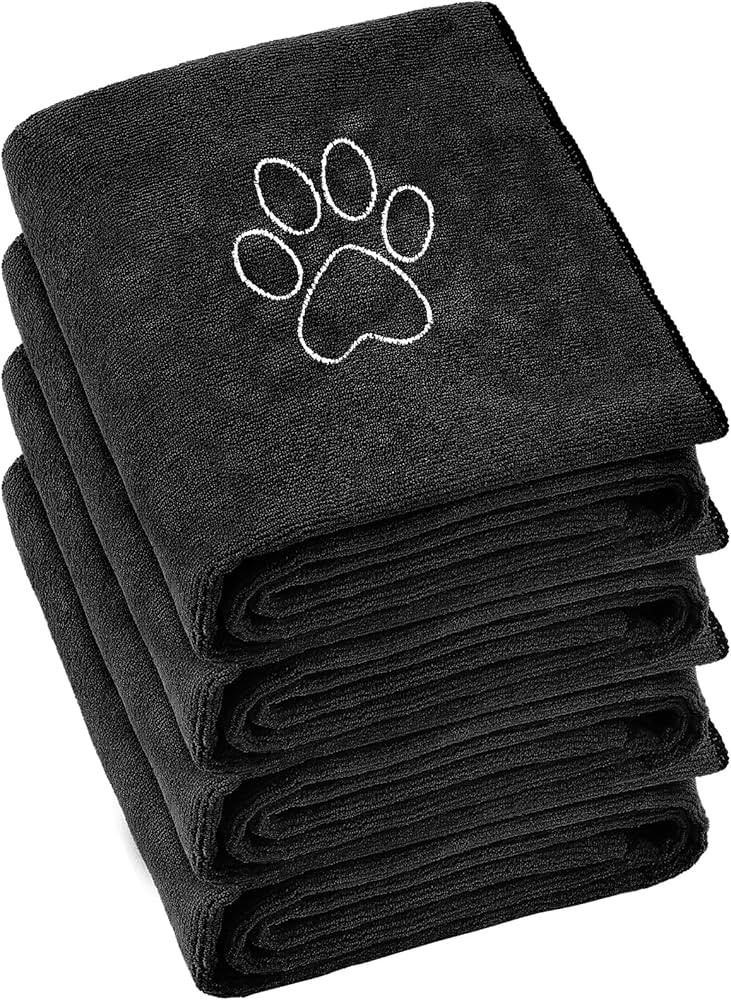 Chumia 4 Pack Dog Towels for Drying Dog Large Microfiber Dog Towels Grooming Towels Absorbent Sof... | Amazon (US)