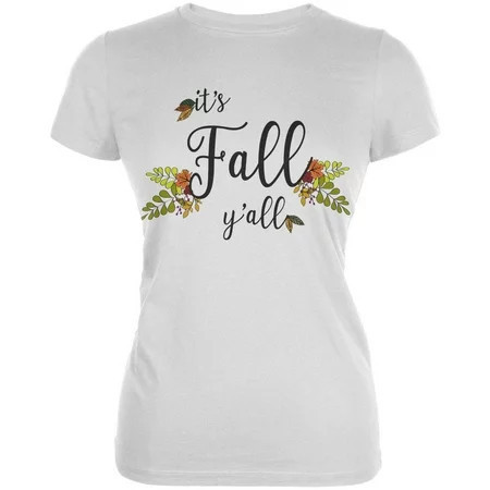 Its Fall Yall Juniors Soft T Shirt White SM | Walmart (US)