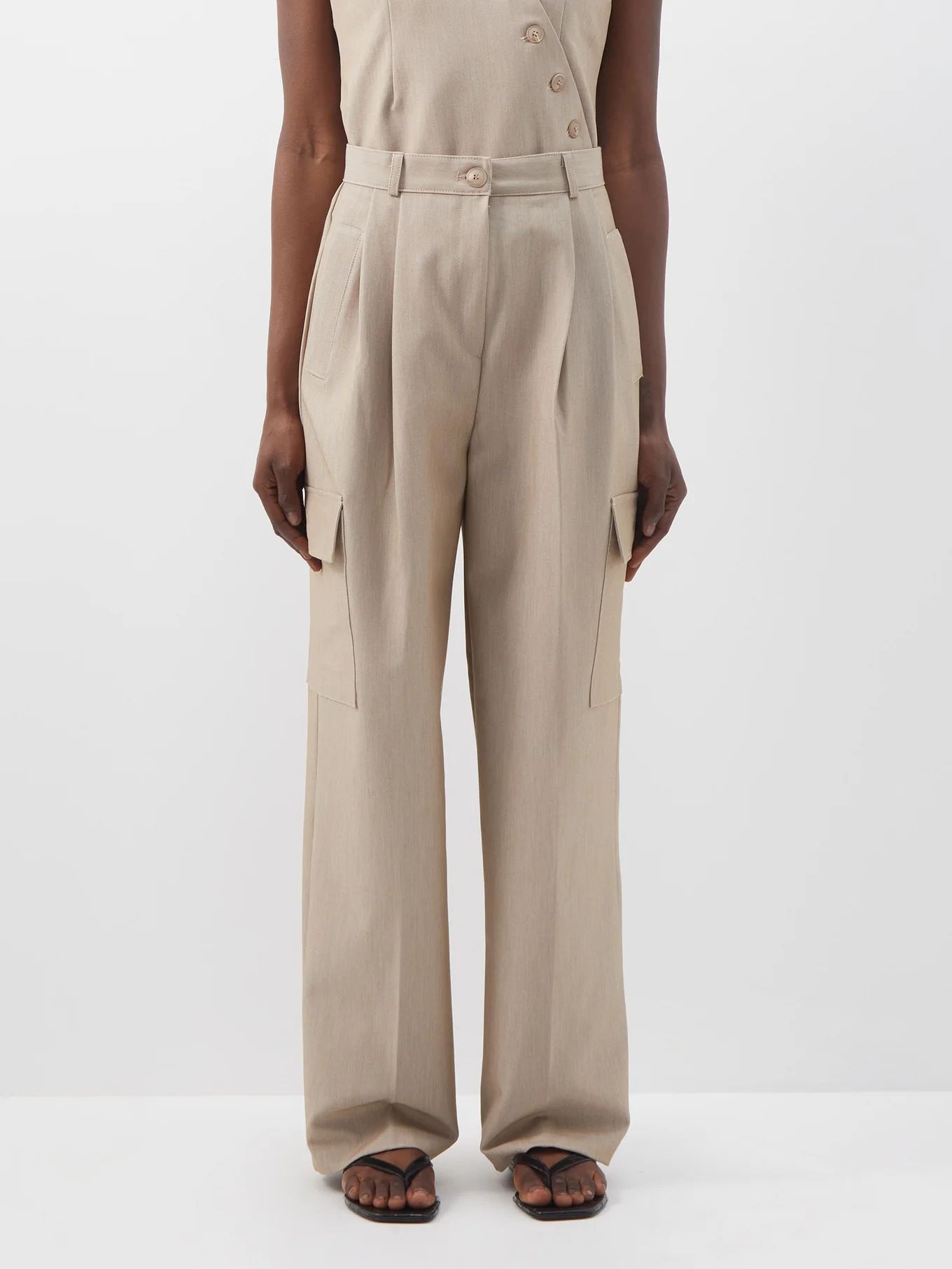 Maesa tailored fresco cargo trousers | The Frankie Shop | Matches (US)