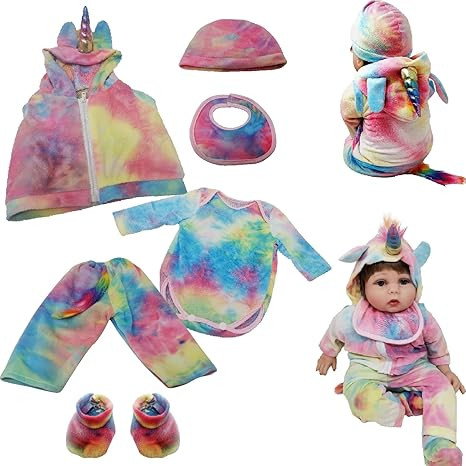 Reborn Dolls Baby Clothes Unicorn Outfits for 20"- 22" Reborn Doll Girl&Boy Baby Clothing Baby Se... | Amazon (US)