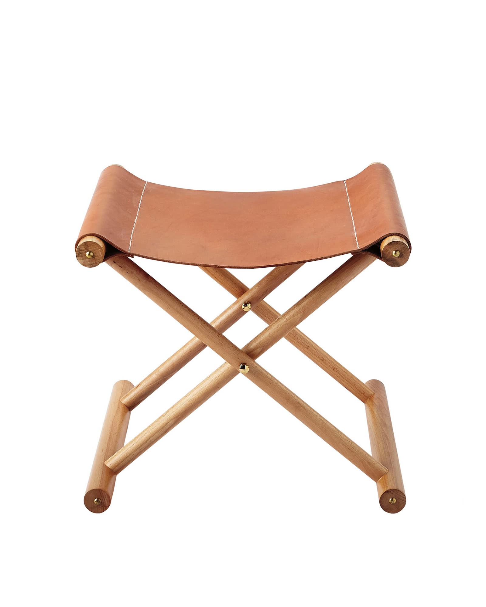 Cooper Leather Stool | Serena and Lily