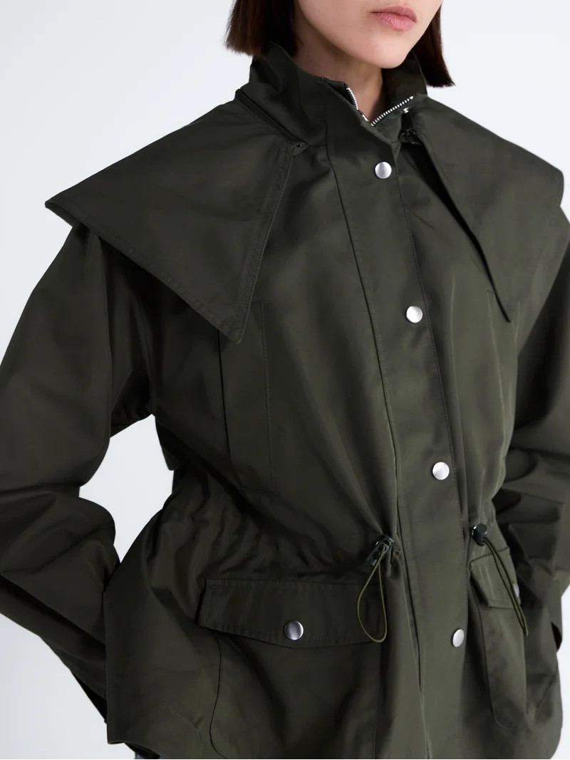 Free Assembly Women's and Women's Plus Cinched Utility Jacket with Hood, Sizes XS-4X | Walmart (US)