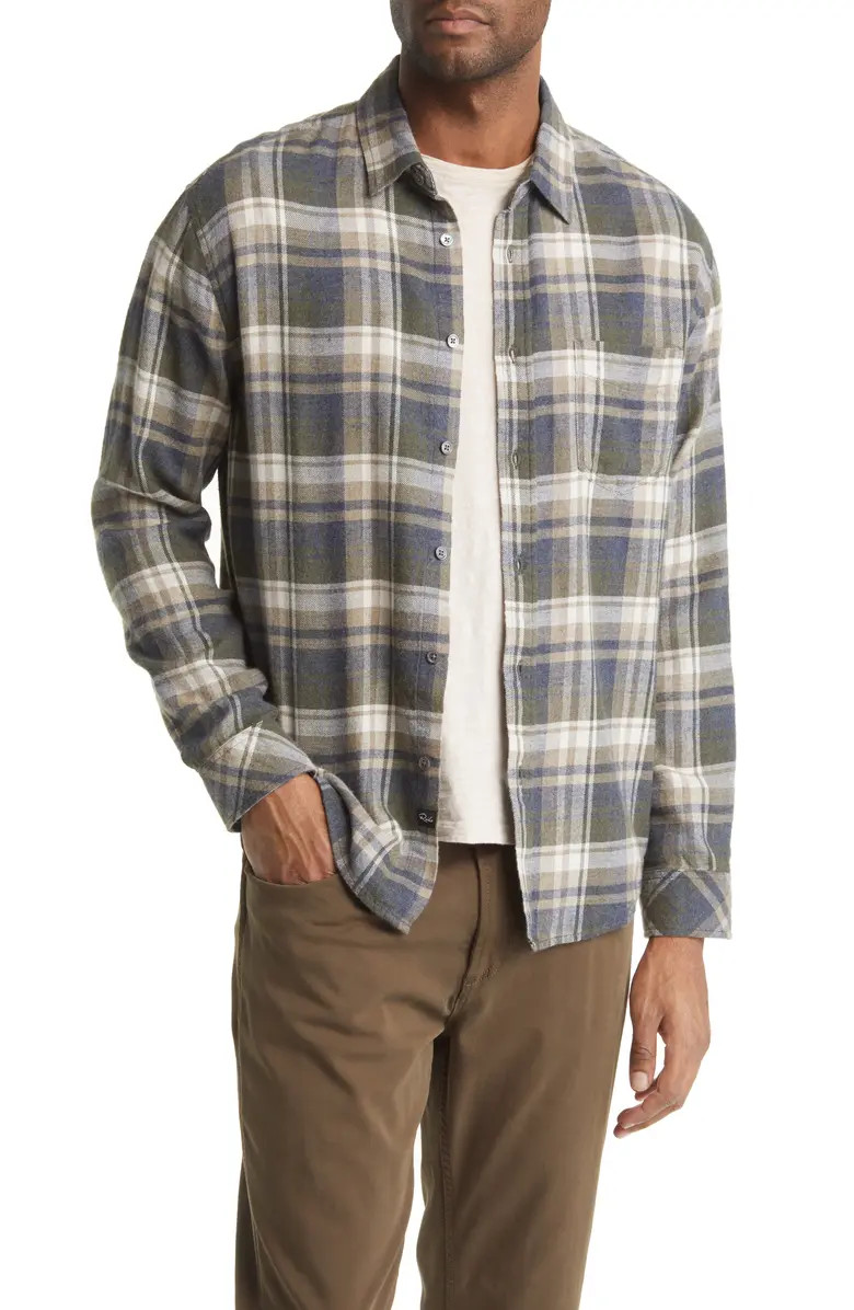 Rails Lennox Relaxed Fit Plaid Cotton Blend Button-Up Shirt | Nordstrom | Nordstrom