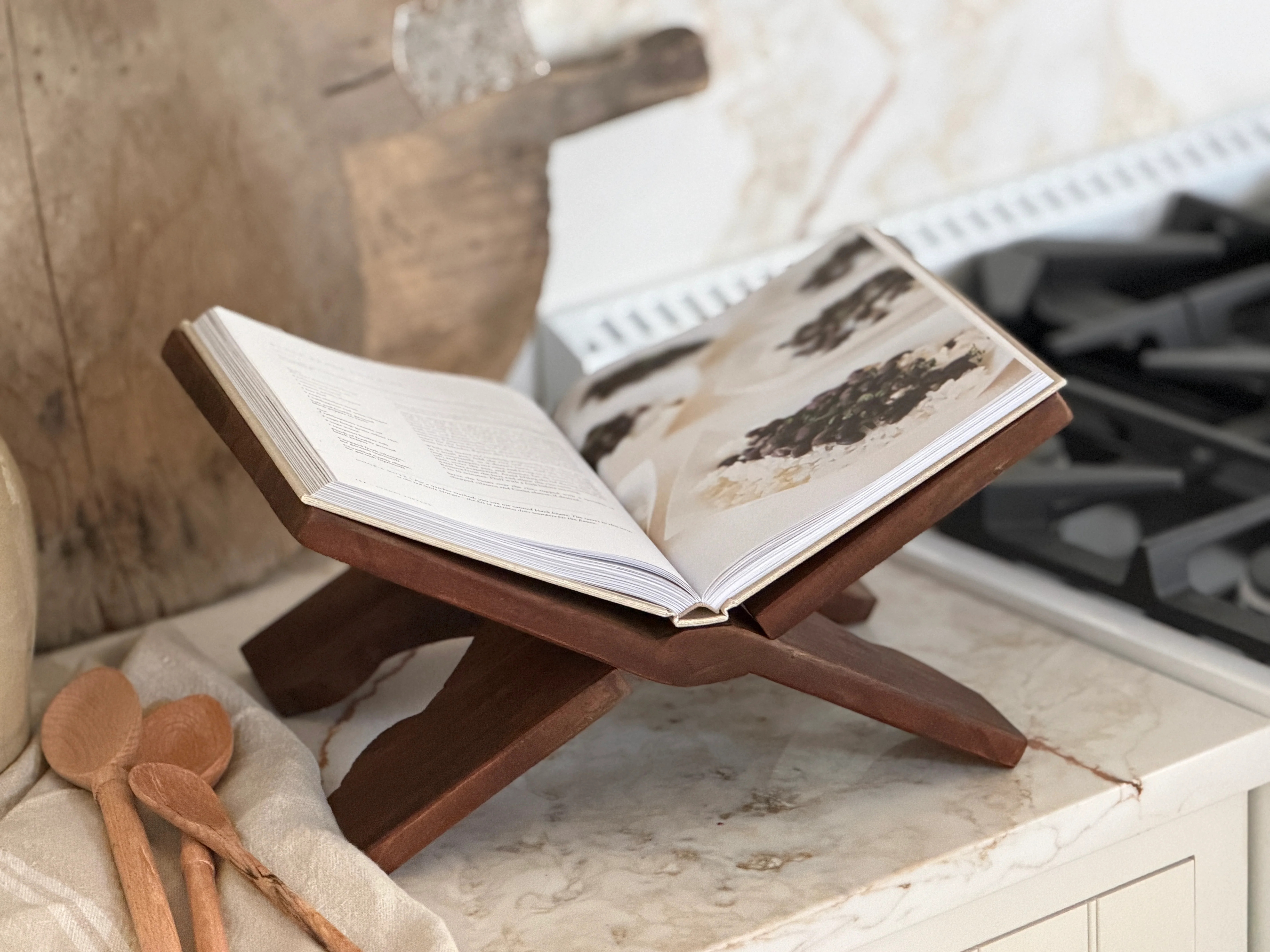 Reclaimed Wood Folding Book Stand - PRE ORDER | Cottage and Key