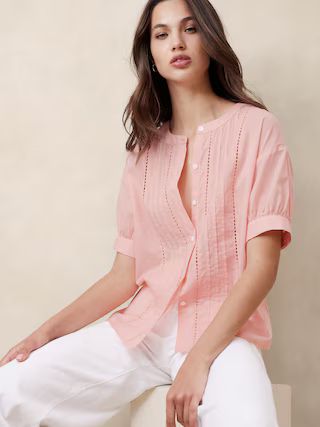 Pleated Voile Blouse | Banana Republic Factory