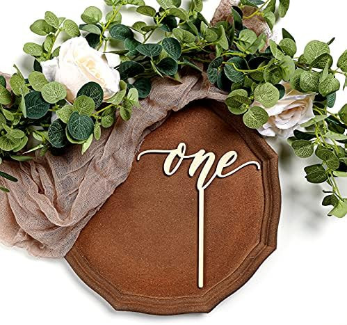 Cake Topper One Year Old One Cake Topper -Rustic Wood Cake Topper First Birthday Cake Topper - 1s... | Amazon (US)