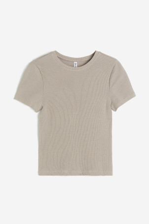 Fitted T-shirt - White - Ladies | H&M US | H&M (US + CA)