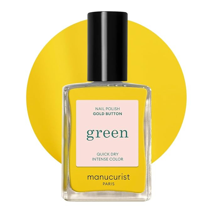 Manucurist Green™ Gold Button - Bright Yellow Nail Polish Quick Dry - Natural Classic Nail Poli... | Amazon (US)