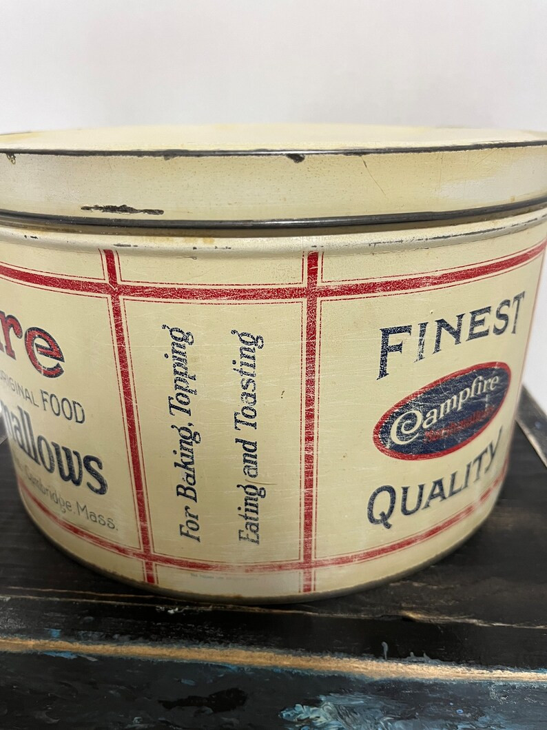 Antique Campfire Marshmallow Tin - Farmhouse Decor - Rustic Campfire Tin - Collectible Tin | 1920... | Etsy (US)