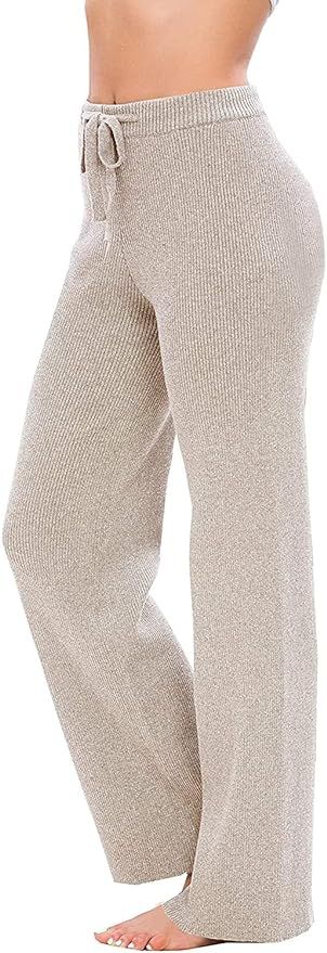 DAIMIDY Women's Cashmere Wide Leg Pants | Amazon (US)
