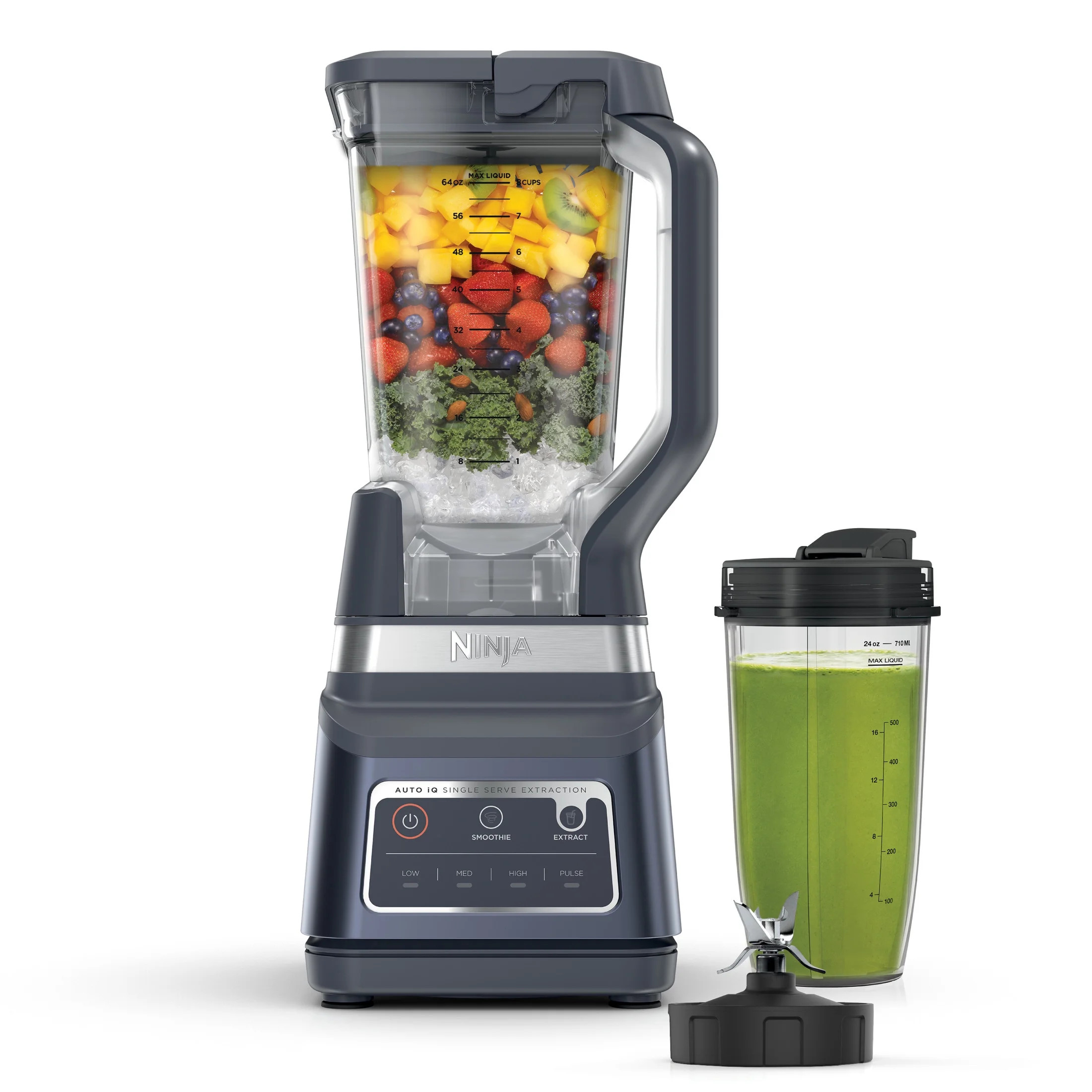 Ninja Professional Plus DUO 72-Oz Blender, Smoothies, Ice Crush, 2 Auto-iQ Preset Programs, 4 Speeds, 1400PW, BN750 Black | Walmart (US)