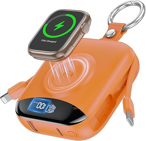 Portable Charger, 10000mAh 22.5W Fast Charging Power Bank with Built-in Cables, Travel Essentials... | Amazon (US)