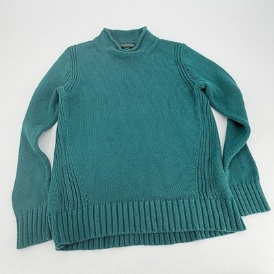 J. Crew Always Roll Neck Green 100% Cotton Retro Sweater Women’s Medium | eBay US