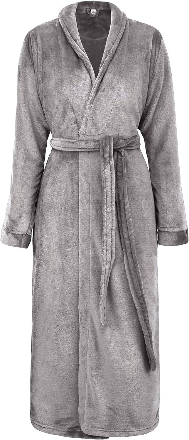 Simplicity Men/Women Luxurious Plush Kimono Bathrobe with Side Pockets | Amazon (US)