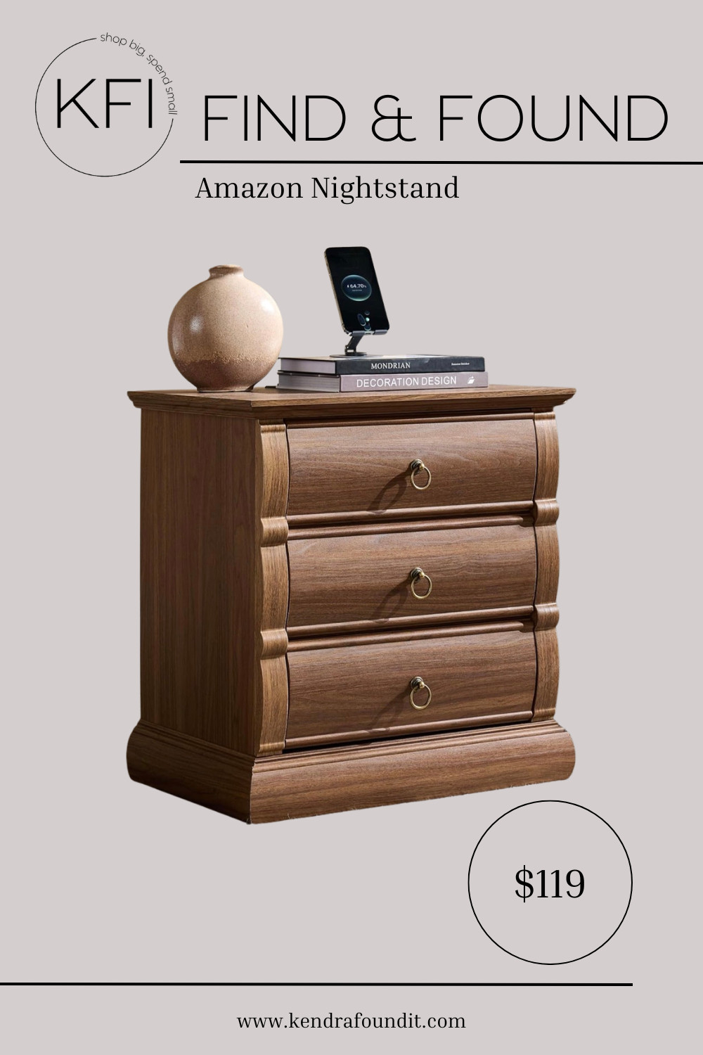 This vintage-inspired nightstand looks like something you'd find at a boutique furniture store, not Amazon. I love the warm wood tone, classic silhouette, and charming details that give it that collected, high-end look. The two drawers provide plenty of bedside storage, while the built-in charging station is one of those practical features you'll use every day. It blends style and function so well, making it perfect for a bedroom, guest room, or even a cozy reading nook. If you're looking for a nightstand that feels timeless and expensive without the designer price tag, this is such a good find. Linked here. 

 #LTKSaleAlert

#LTKhome