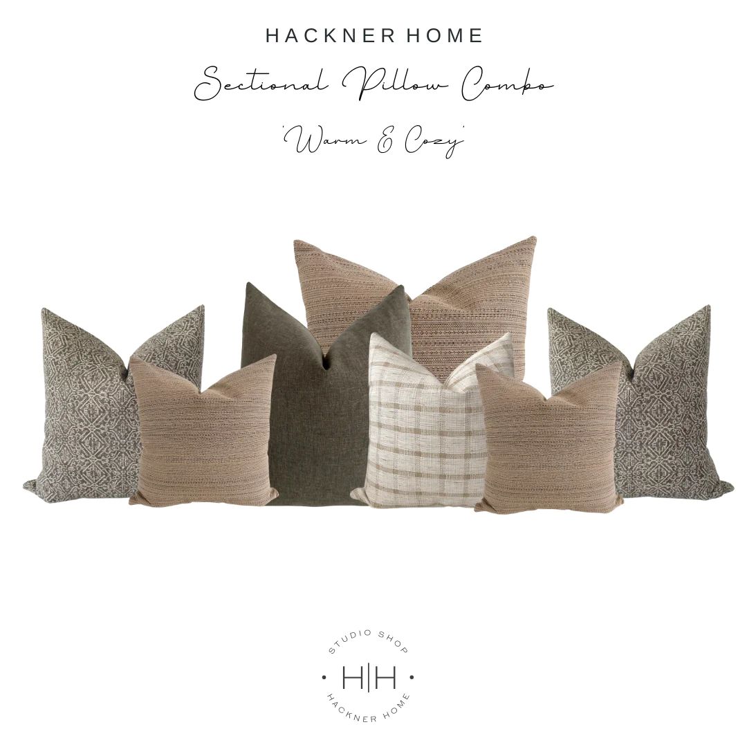 Sectional Pillow Combo 'Warm & Cozy' | Hackner Home (US)