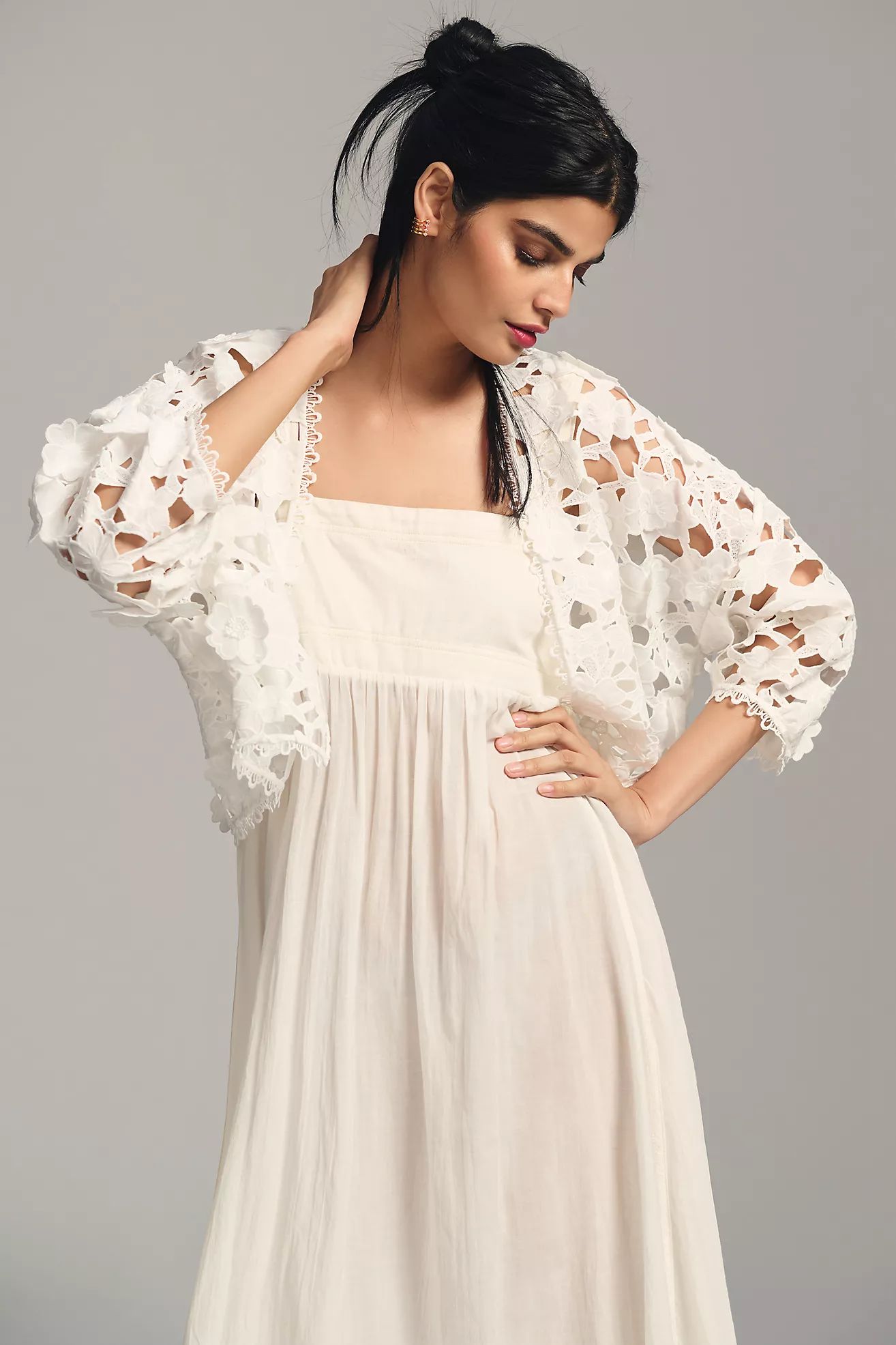 Floral Appliqué Shrug | Anthropologie (US)