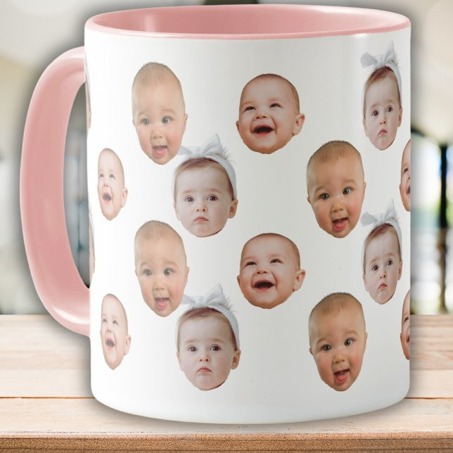 Custom Baby Face Mug Baby 3 Photos | Zazzle | Zazzle