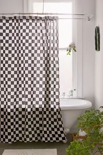 Checkerboard Shower Curtain | Urban Outfitters (US and RoW)