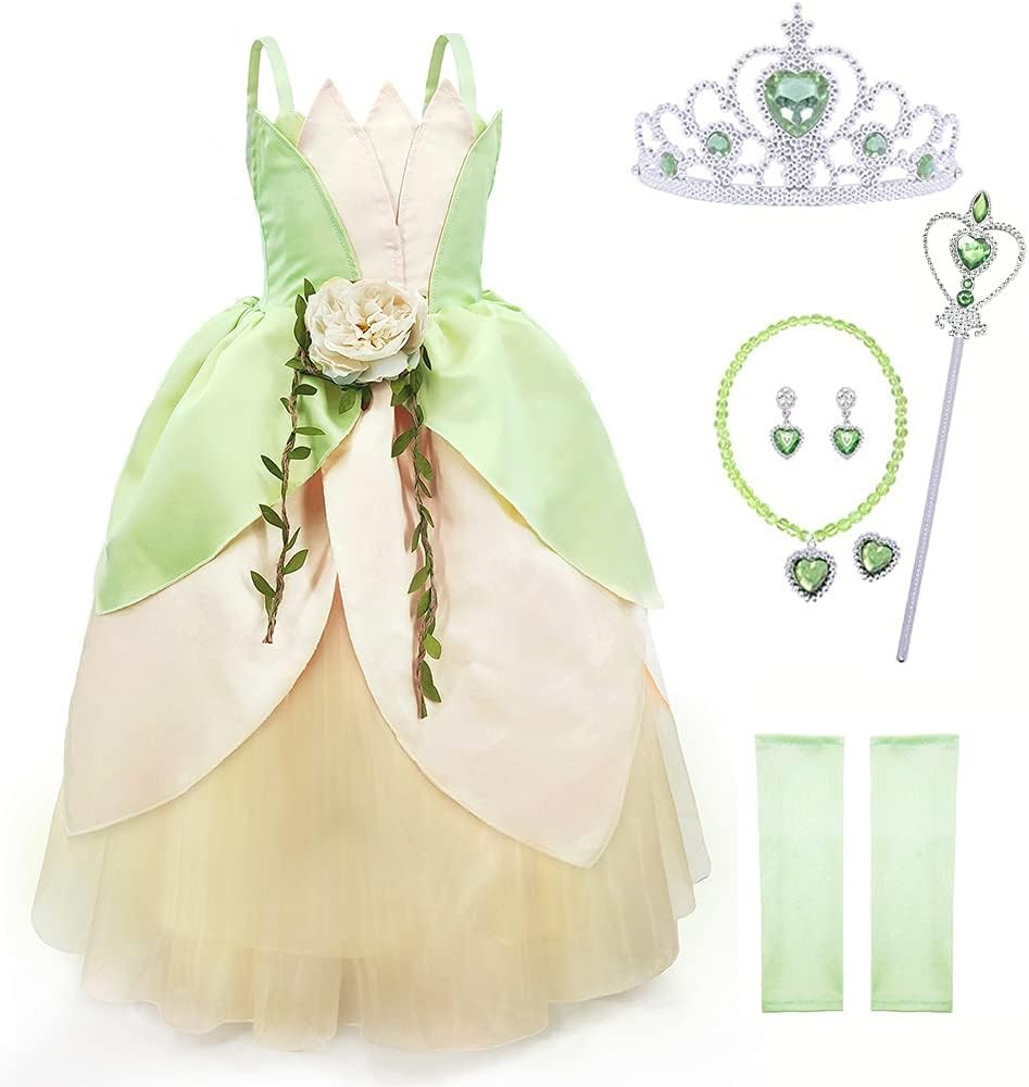 TYHTYM Princess Costumes Little Girls Dress Up Cosplay Fancy Halloween Christmas Party 2-11T | Amazon (US)