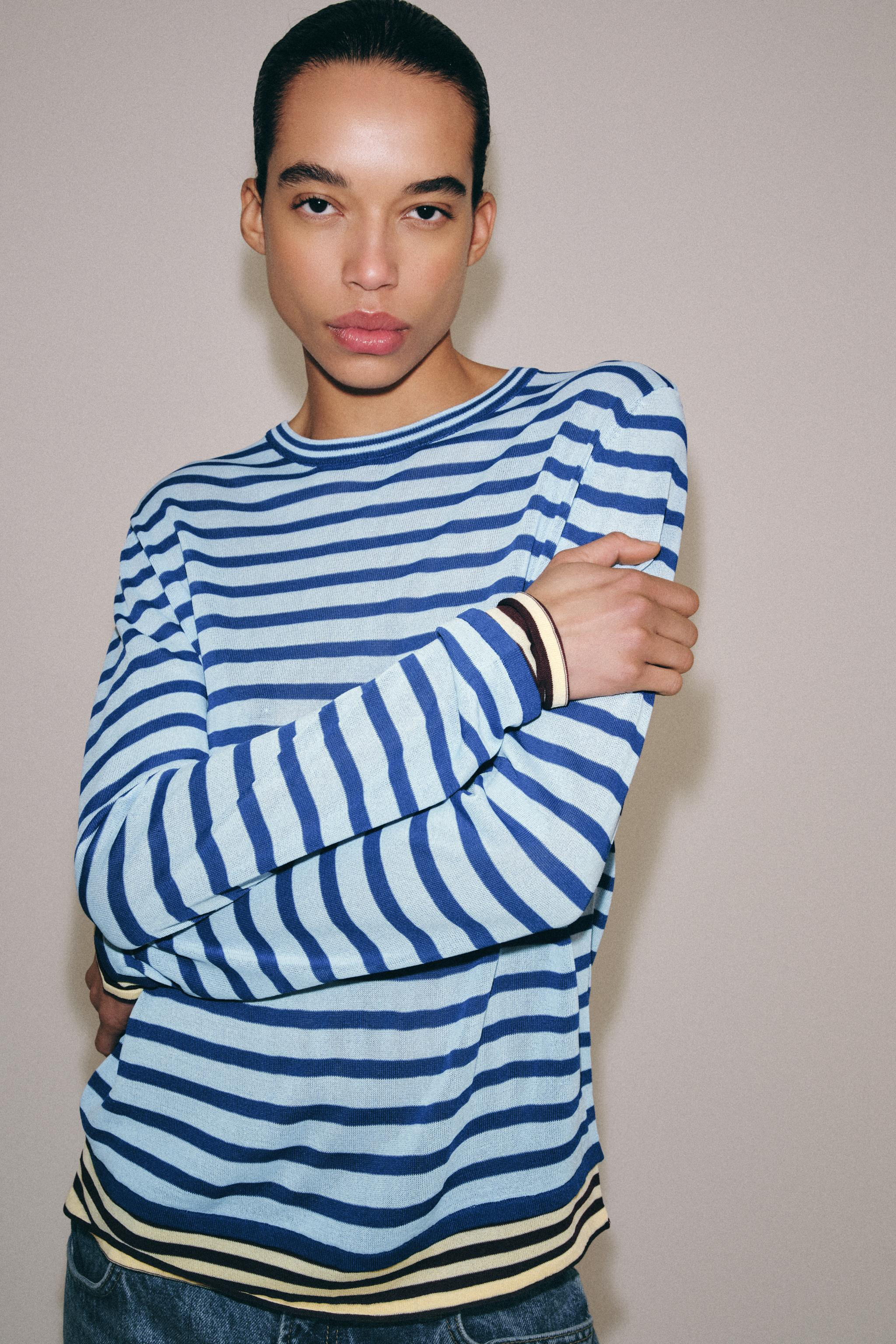 Long sleeve round neck jumper. | Zara US