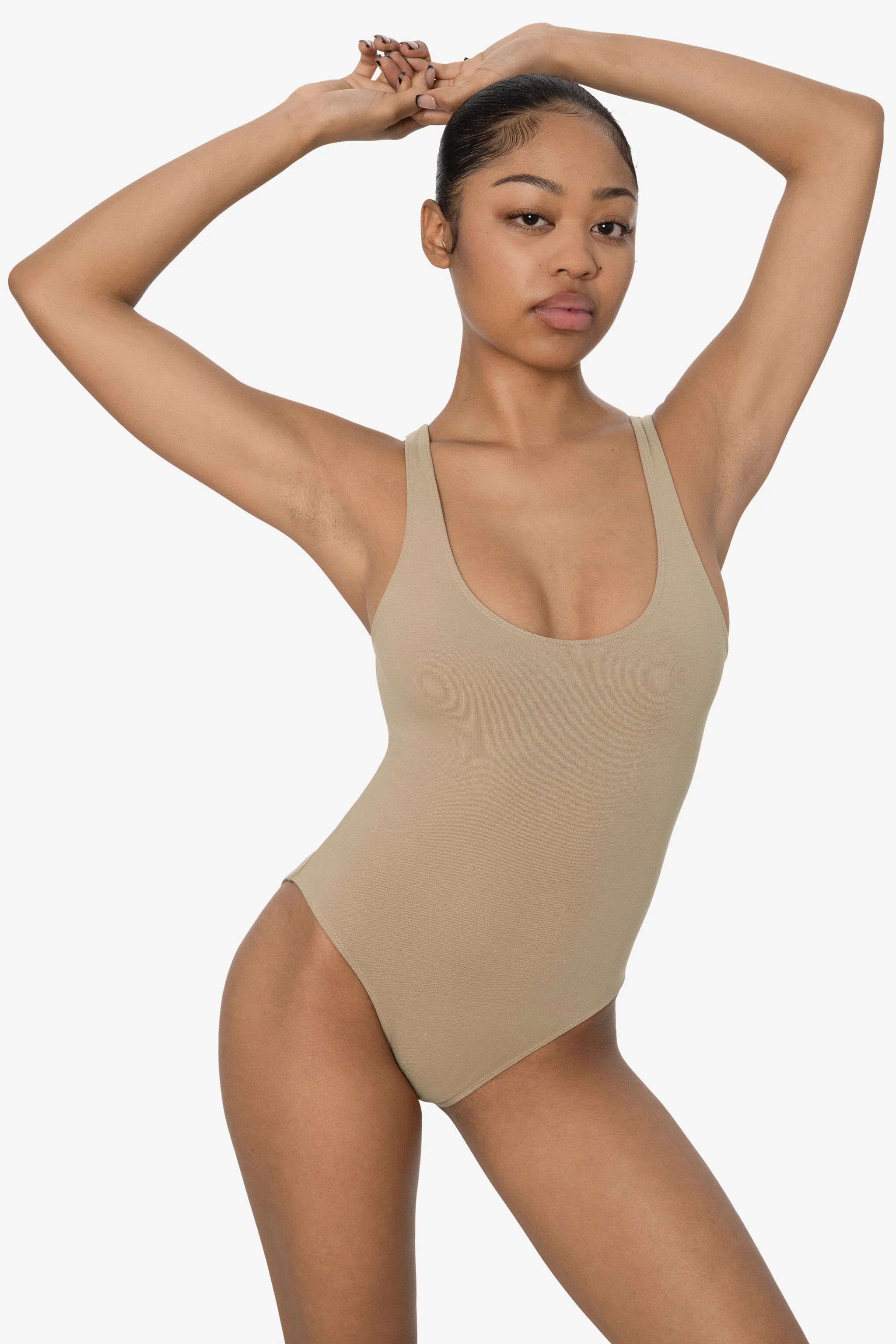 B111CF - Tank Scoop Back Bodysuit | Los Angeles Apparel