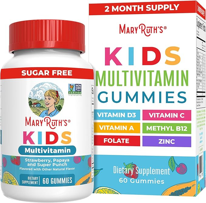 MARYRUTH'S Kids Multivitamin Gummies, Sugar Free, 2 Month Supply, Ages 4+ | Sugar Free, 2 Month S... | Amazon (US)