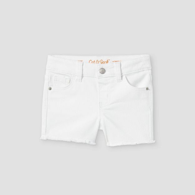 Toddler Girls&#39; Cutoff Jean Shorts - Cat &#38; Jack&#8482; White 3T | Target