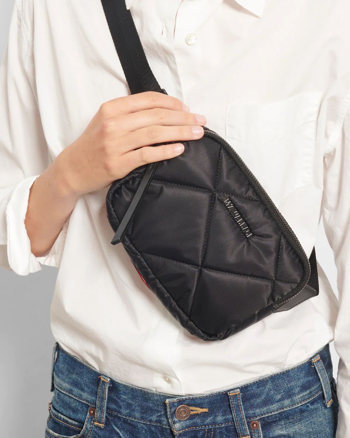 MZ Wallace Black Quilted Madison Belt Bag | MZ Wallace