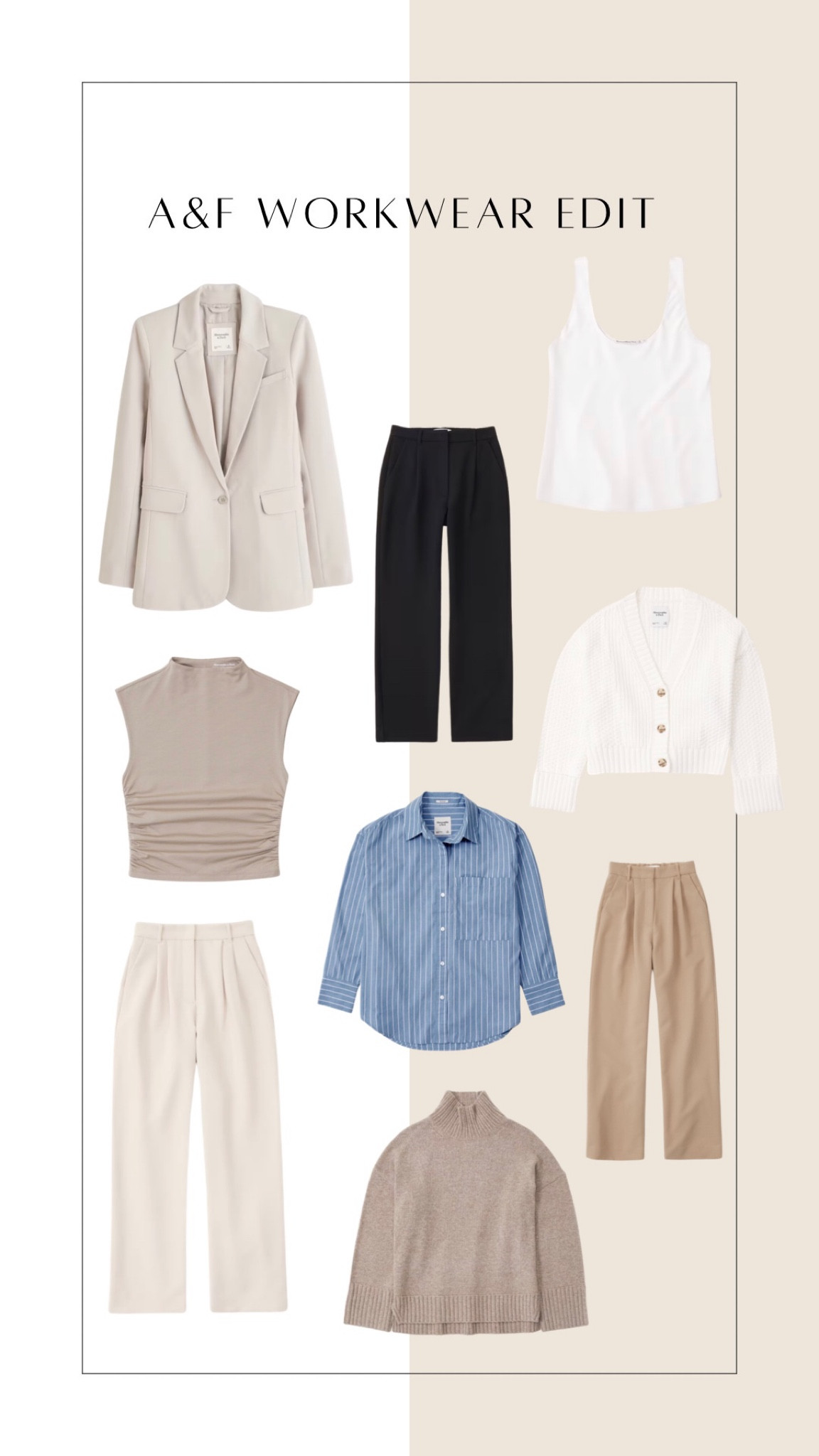 A&F workwear edit 💼 discover new in work outfits from Abercrombie and Fitch for that back to work style in neutral colours

#LTKworkwear #LTKunder100 #LTKSeasonal
