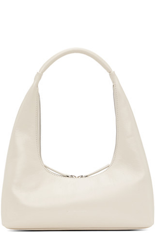 Beige Leather Shoulder Bag | SSENSE