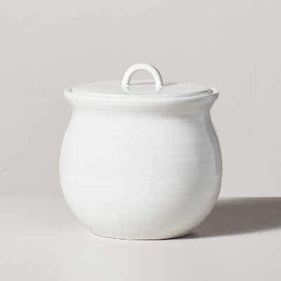 99oz Flared Brim Stoneware Canister Vintage Cream - Hearth & Hand™ with Magnolia | Target
