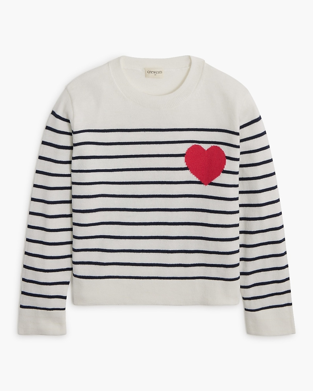 Girls' striped heart sweater | J.Crew Factory