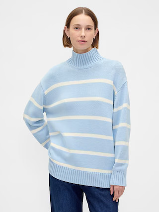 100% Cotton Oversized Mockneck Sweater | Gap (US)