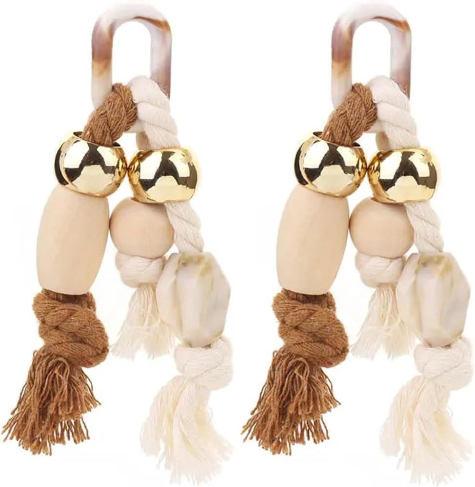 Long Earrings Beads Tassels Exaggerated Earrings Handmade For Women Wedding Party Jewelry | Amazon (US)