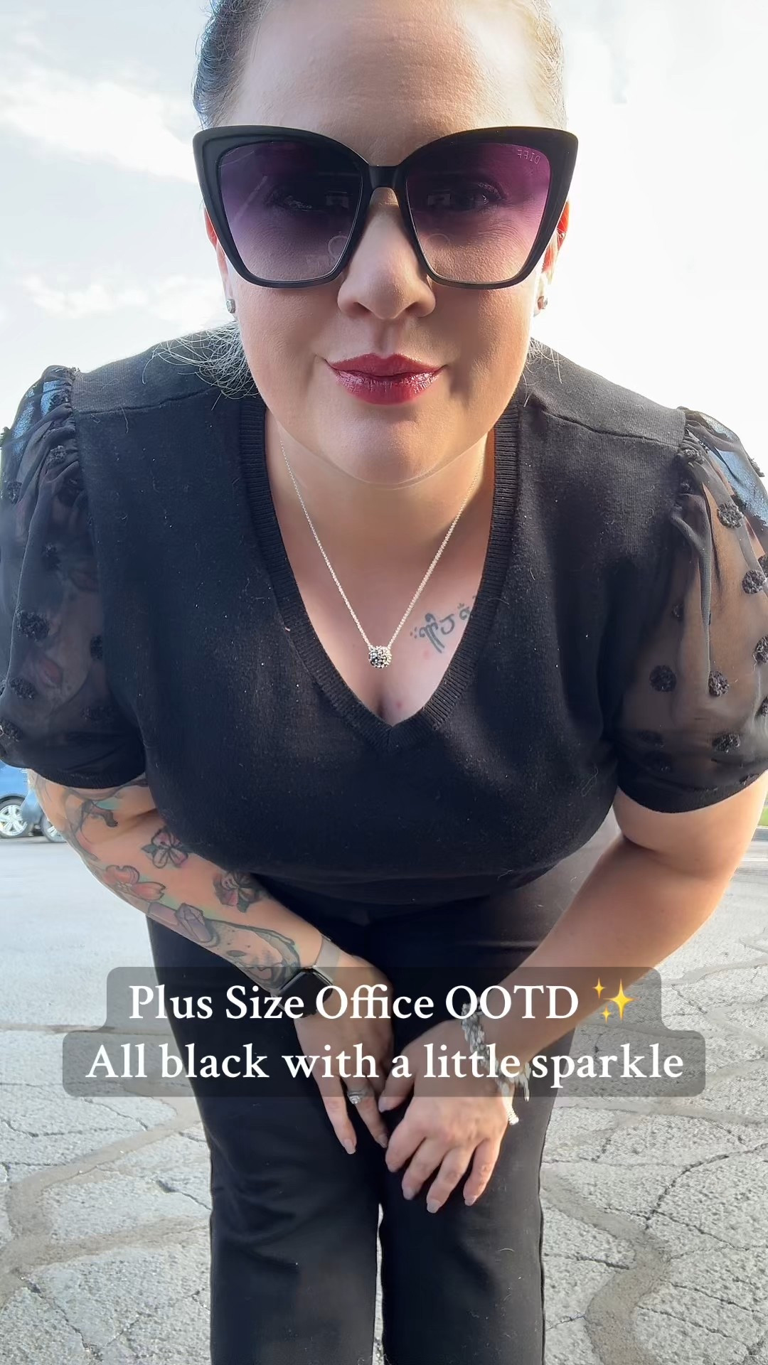 All black everything today—classic, comfy, and polished 🖤 Added just a touch of sparkle thanks to my BP hook up ✨ #OOTD #PlusSizeStyle #MillennialLife 

#LTKShoeCrush #LTKWorkwear #LTKPlusSize