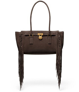 Hamilton Moderne Small Suede East West Fringe Shoulder Bag | Dillard's