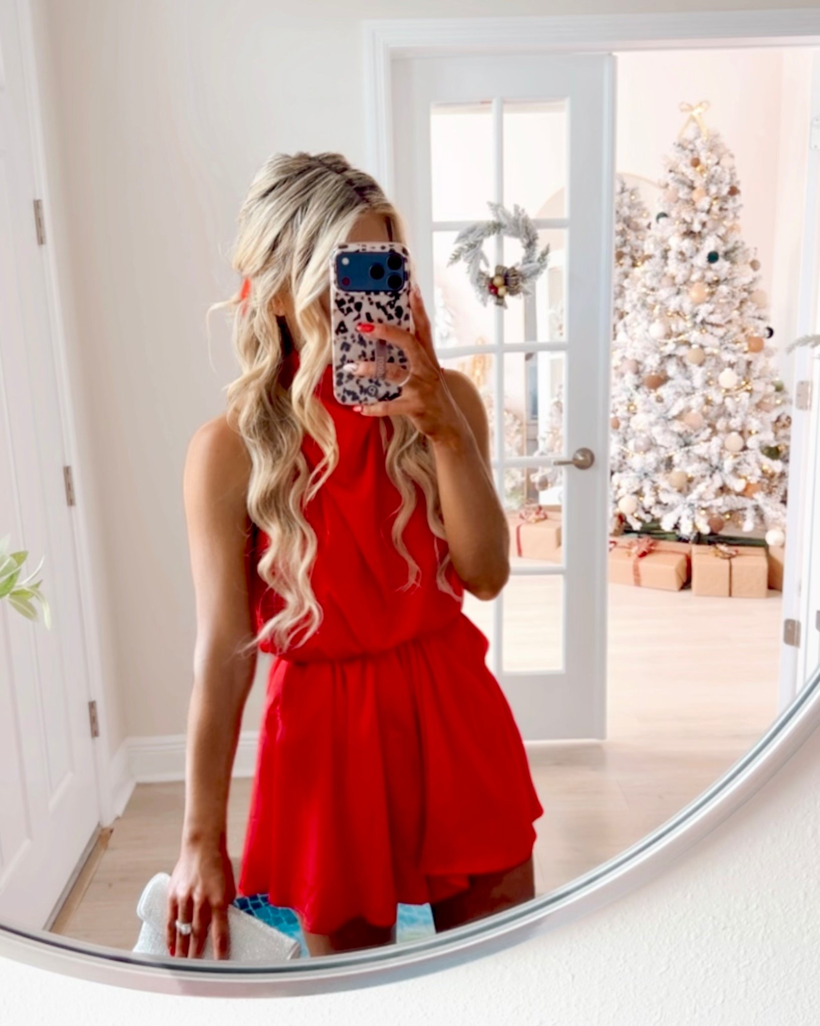 Red satin romper styled as a holiday party outfit with sparkly heels, and a silver rhinestone clutch!

Holiday dress, Christmas party dress, Christmas dress, red dress, red satin dress, holiday outfit, winter date night

#LTKSaleAlert #LTKootd #LTKHoliday