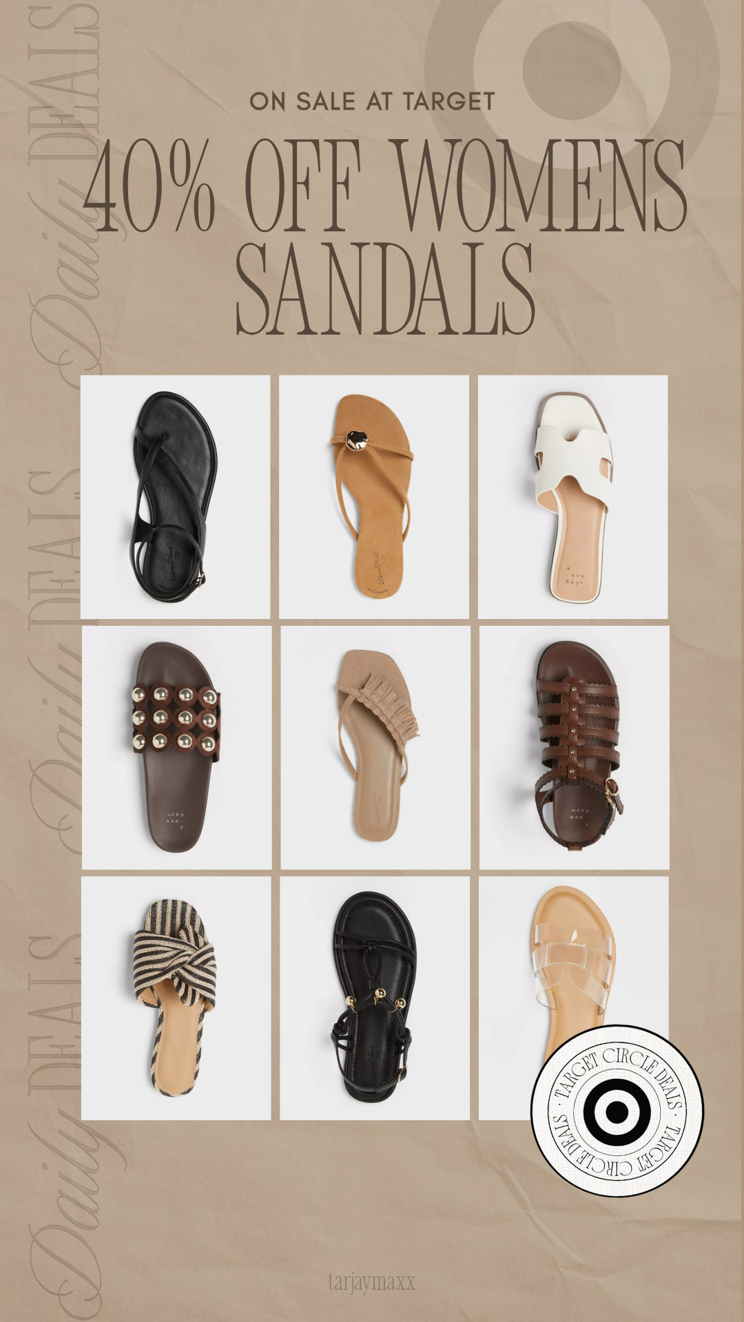 40% off women’s sandals at target today only and these are SO good for spring + vacation. So many neutral, easy pairs you’ll wear with everything!
spring outfits 2026, easter dress women, easter outfits women, easter basket ideas, spring dresses, vacation outfits beach, date night outfits, plus size fashion, country concert outfits, work outfits, target deals, sandals, spring shoes, casual outfits 

 #LTKgrwm #LTKootd