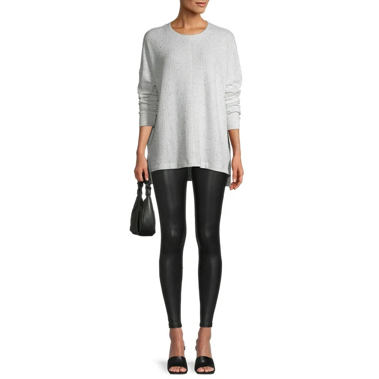 Time and Tru Women's Faux Leather Leggings | Walmart (US)