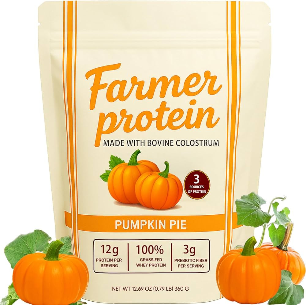 Ballerina Farm Pumpkin Pie Protein Powder, Grass-Fed Whey Protein Powder with 12g Plant-Based Pro... | Amazon (US)