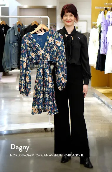 FLORET STUDIOS Floral Side Cutout Long Sleeve Dress | Nordstrom | Nordstrom