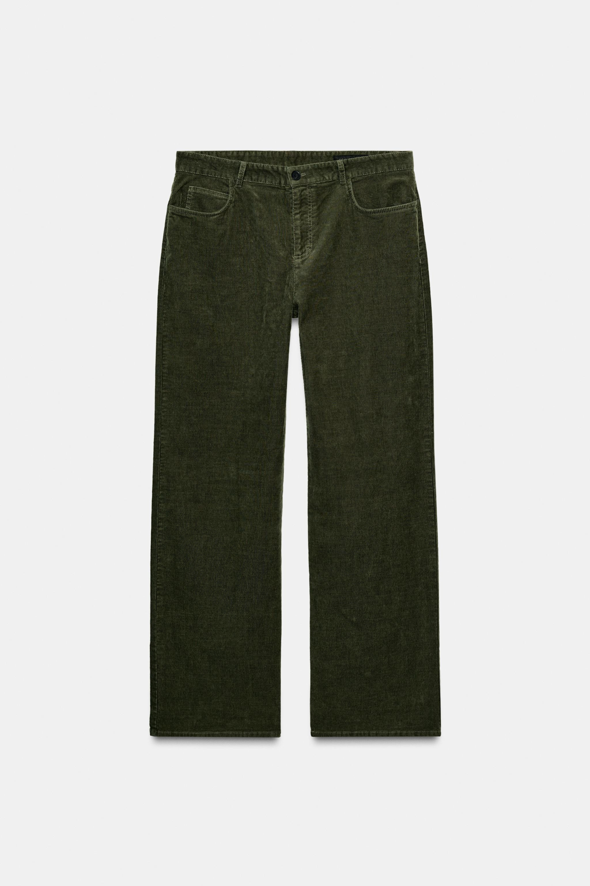 ZW COLLECTION CORDUROY STRAIGHT LEG PANTS | Zara US