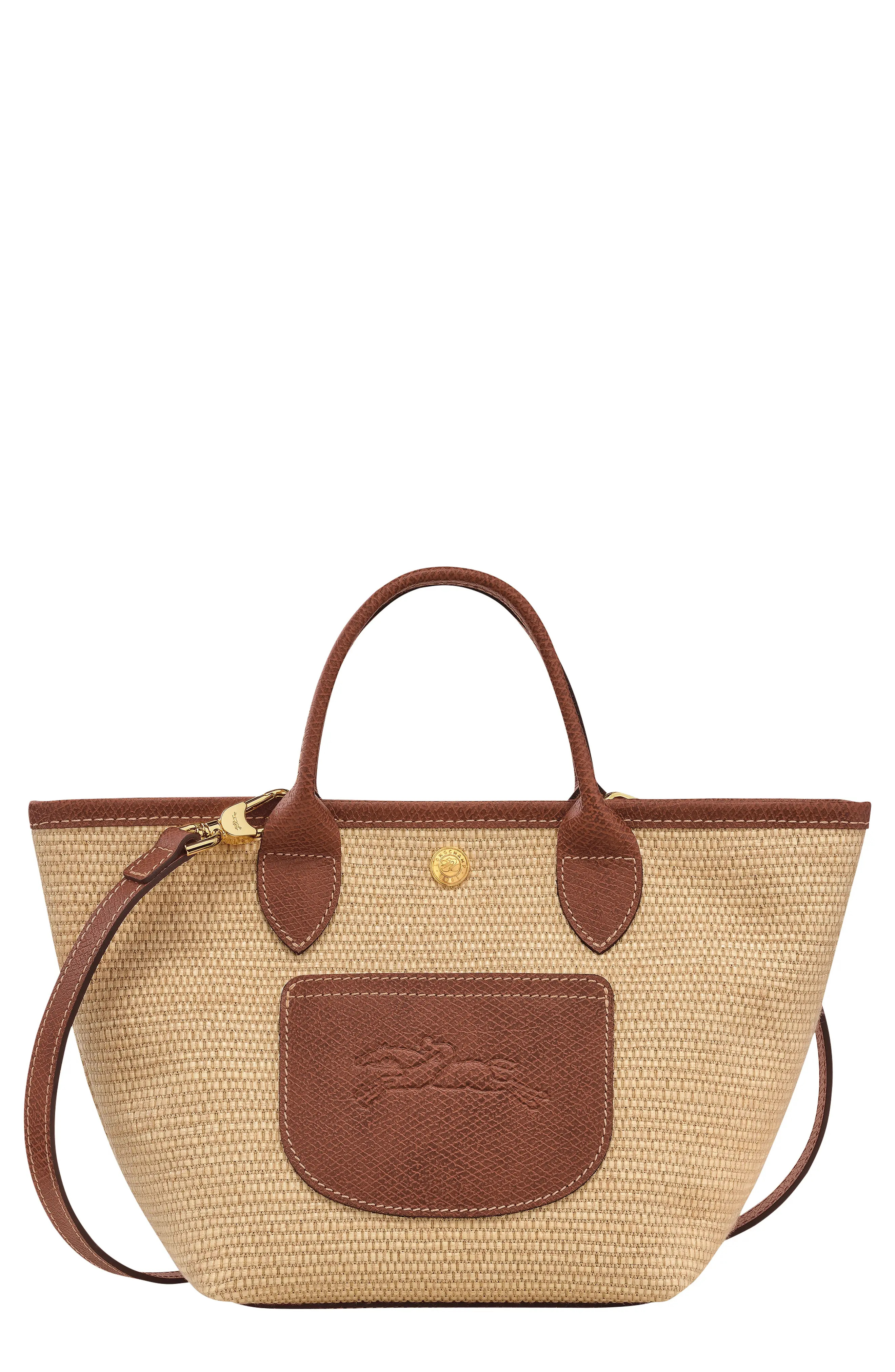 Longchamp Extra Small Le Pliage Panier Top Handle Bag in Brown at Nordstrom | Nordstrom