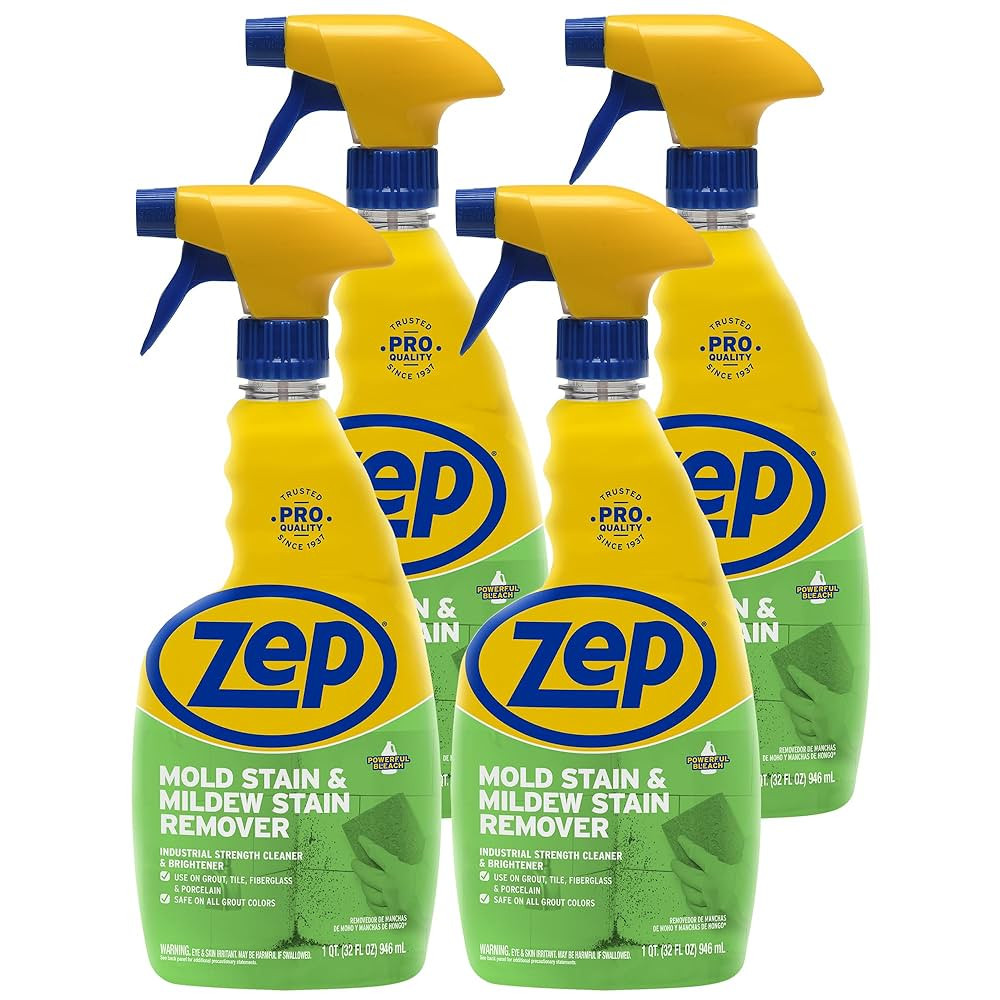 Zep Mold Stain and Mildew Stain Remover - 32 oz (Pack of 4) ZUMILDEW32 - Professional Strength No... | Amazon (US)