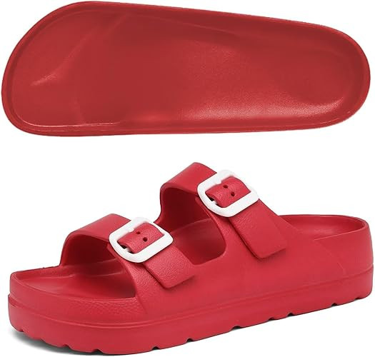 Women Platform Sandals with Arch Support, Adjustable Double Buckle Slide for Woman, Summer Vacati... | Amazon (US)