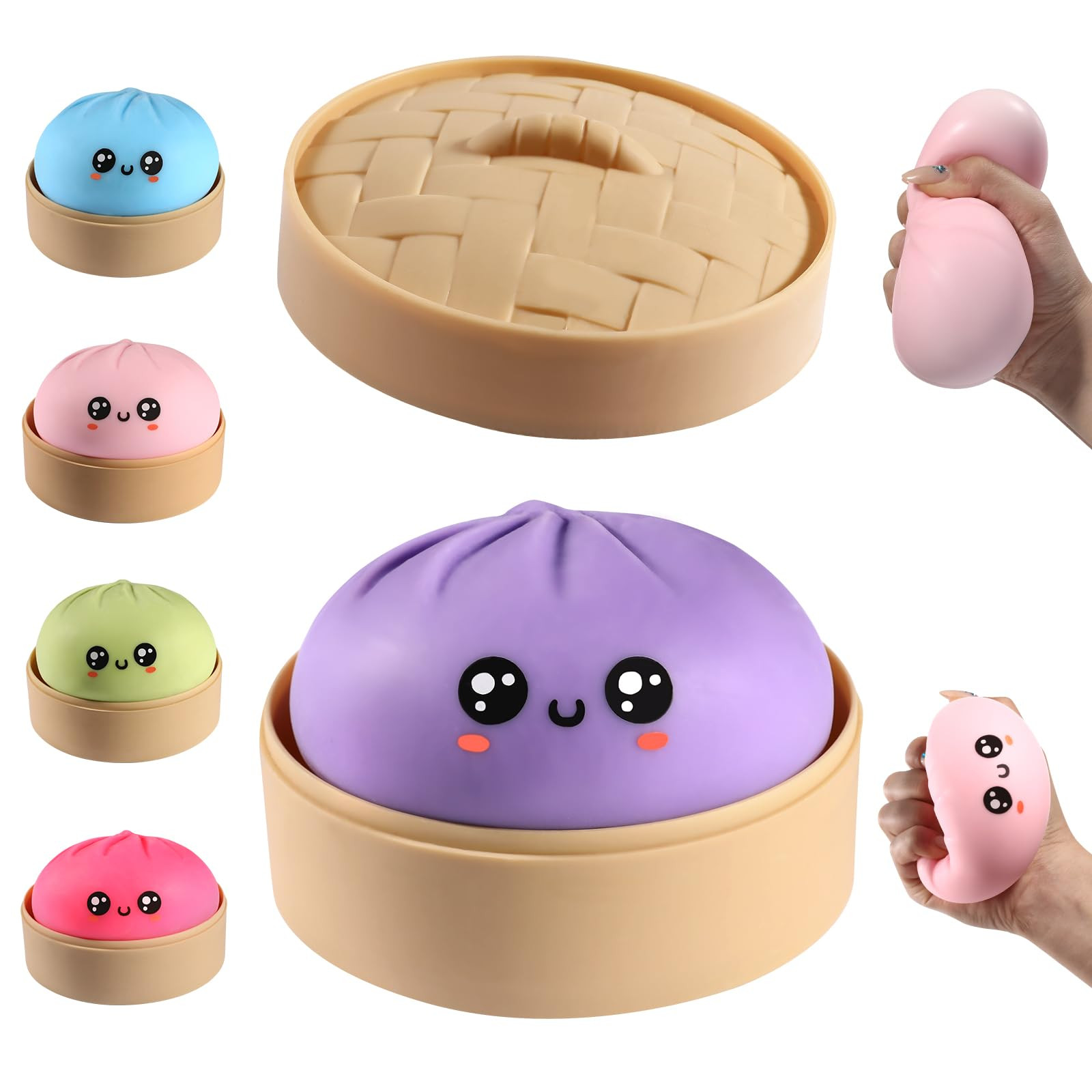 Dumpling Squishy, Dumpling Squishy Mystery Box, Cute Big Squishy Dumpling Stress Ball Fidget Sens... | Amazon (US)