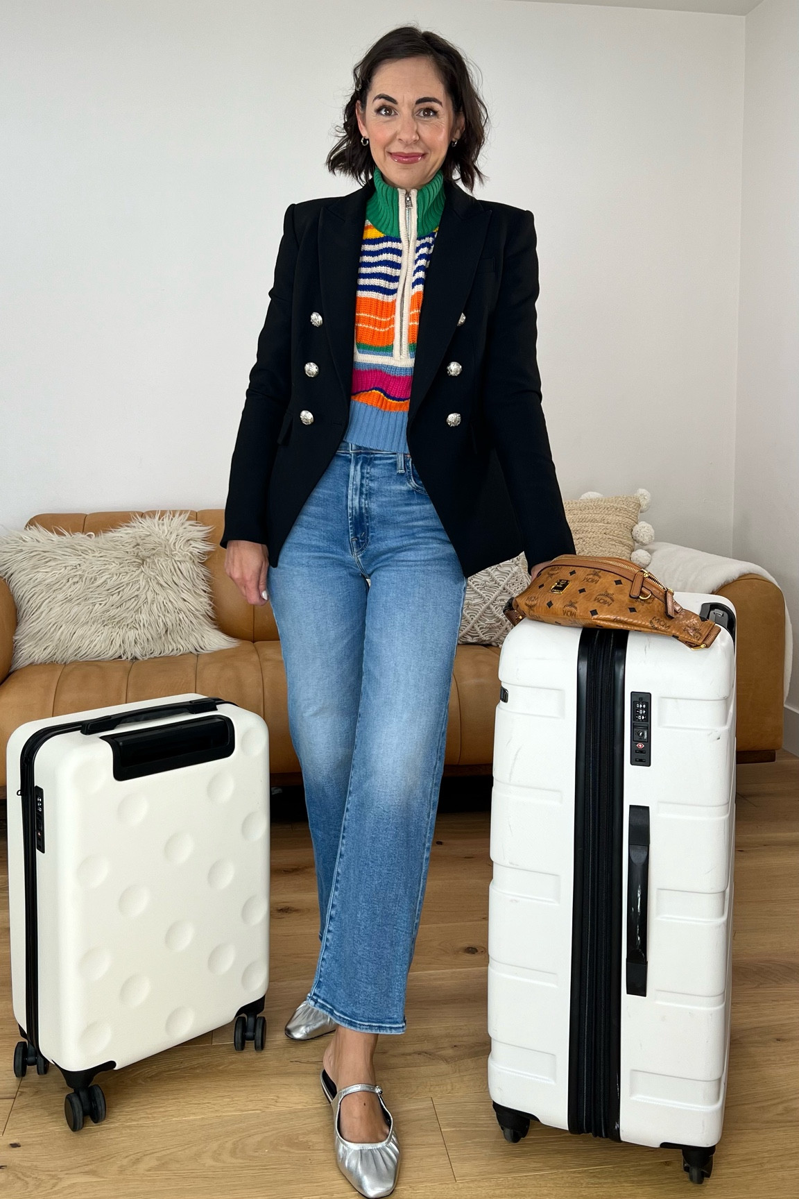 My luggage is linked here but my favorite is Beiss but this haute mama needed the big one!